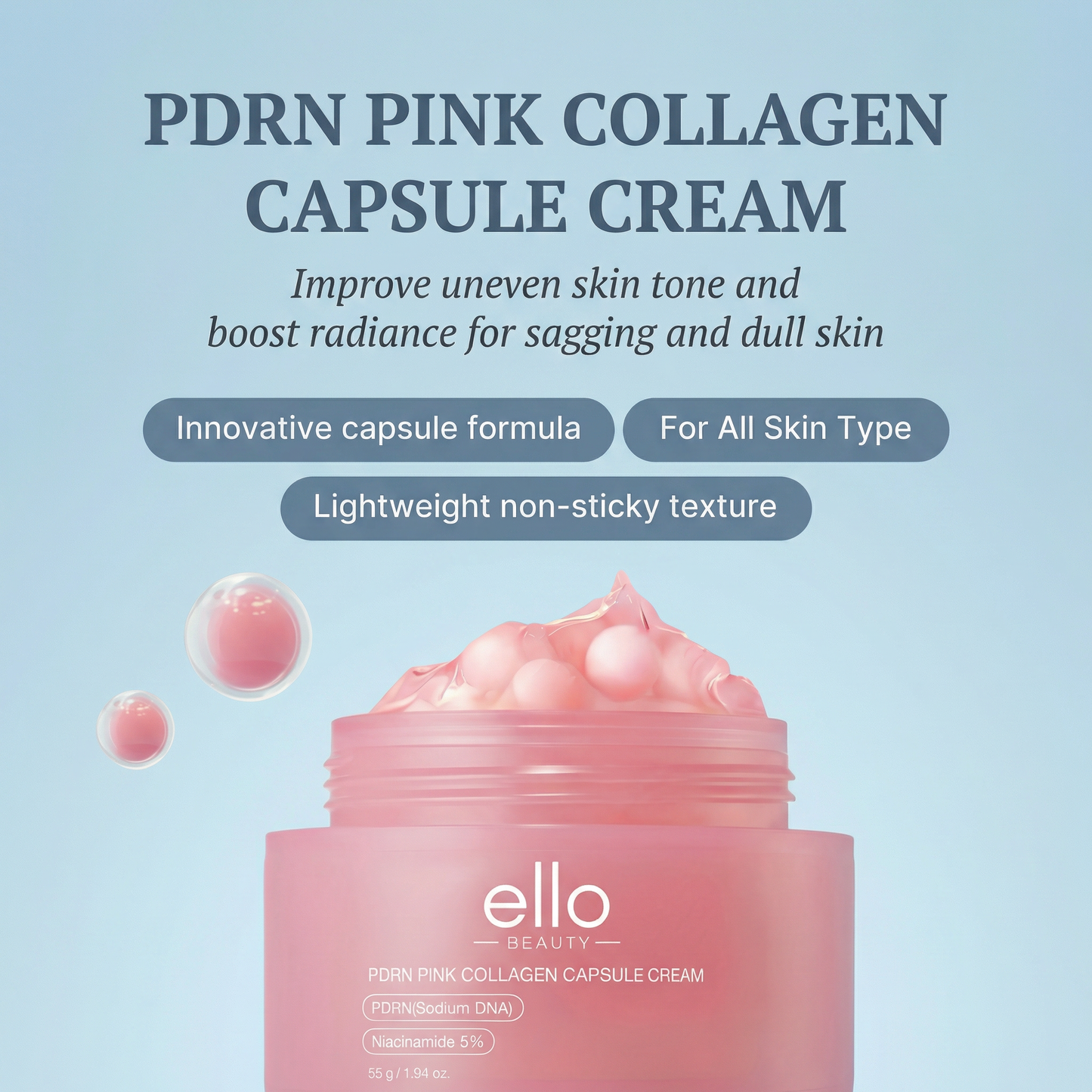 Glass Glow Set: PDRN Exosome Shot + PDRN Pink Collagen Capsule Cream