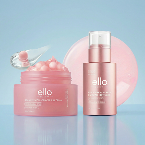 Glass Glow Set: PDRN Exosome Shot + PDRN Pink Collagen Capsule Cream